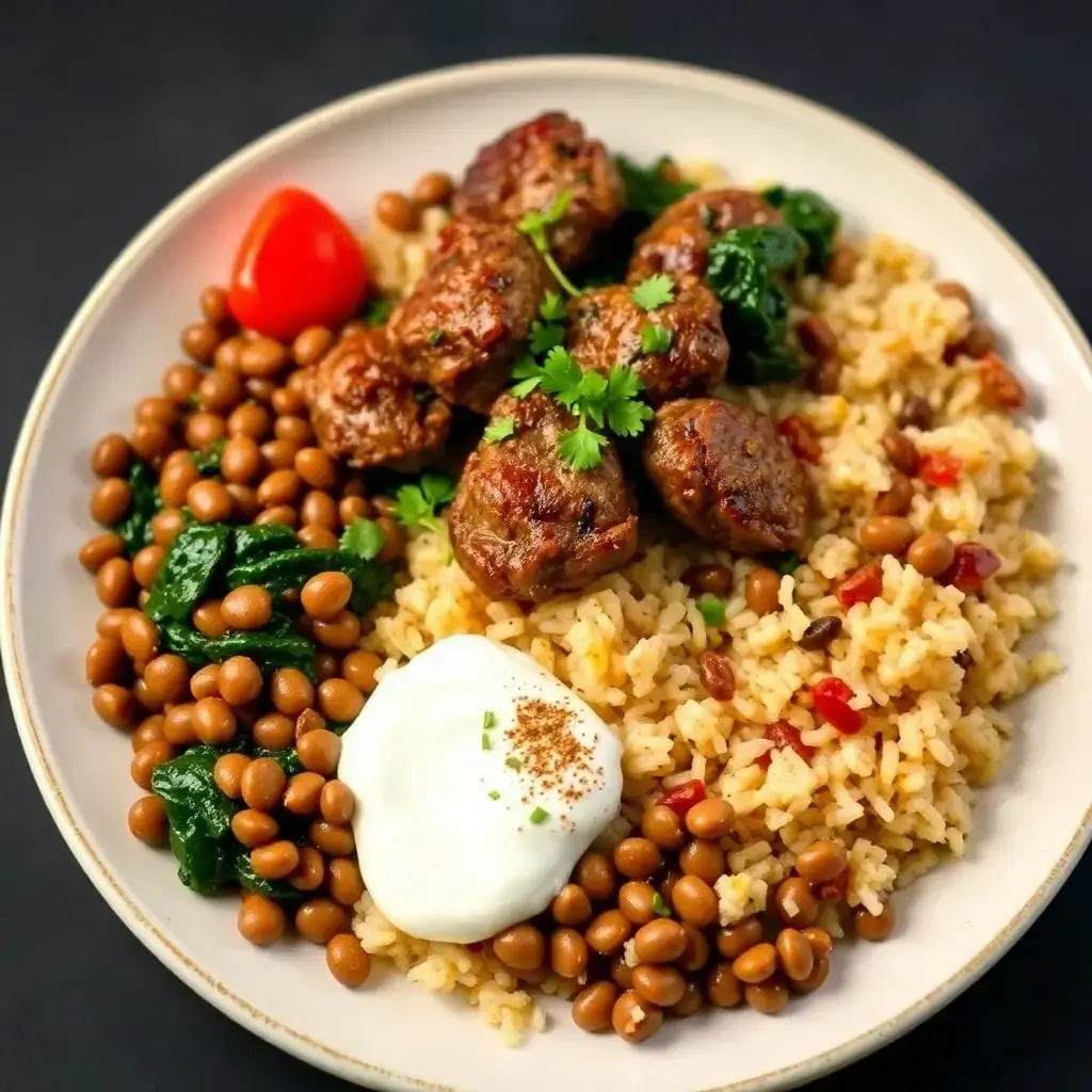 Lebanese Lamb, Lentils, Rice, and Spinach – A Hearty, Flavorful One-Pot Meal